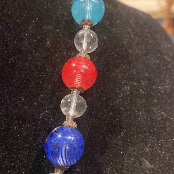 1960’s Czech Glass Beaded Necklace Spring Ring Clasp.Multiple colors - Picture 6 of 8
